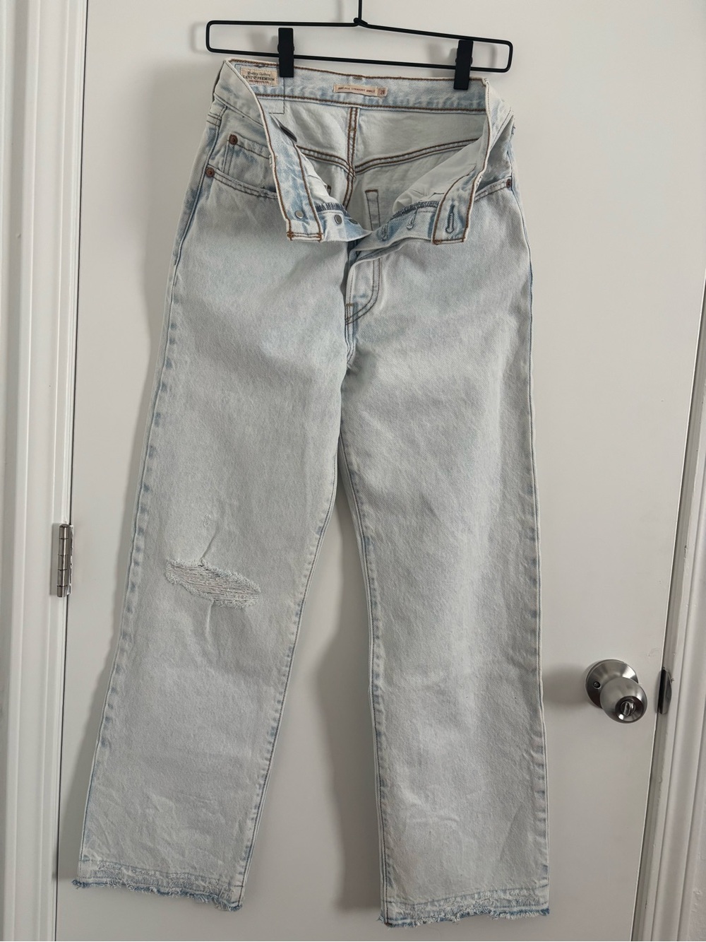 Levi's Light Blue High-Rise Straight Jeans